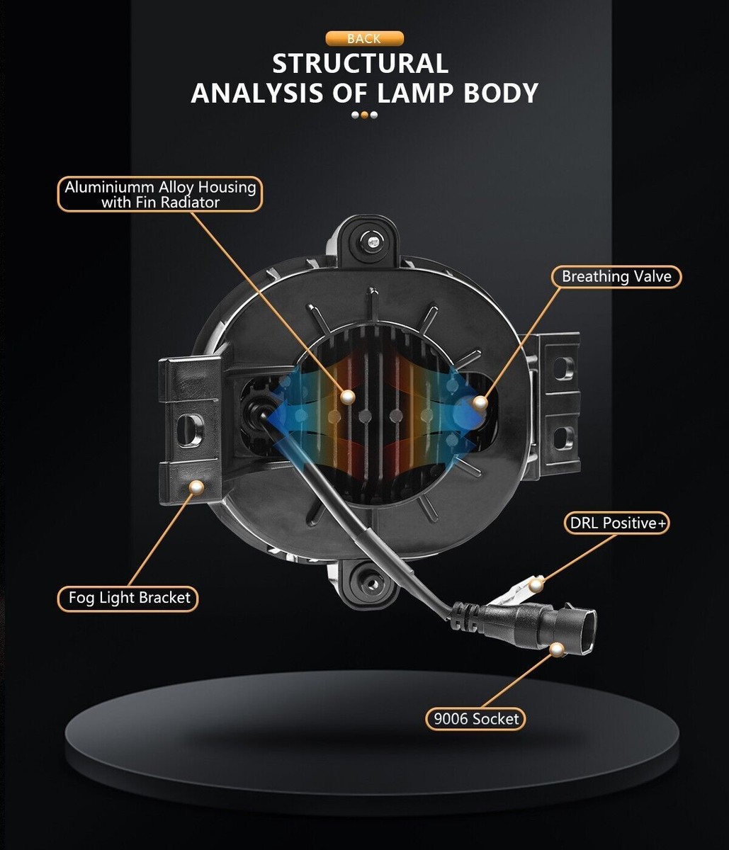 BUMPER DRIVING LED FOG LIGHTS LAMP KIT FOR 02-09 DODGE RAM 1500/03+ 2500 3500 - Foto 8