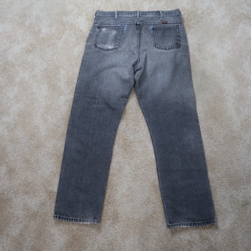 Rustler Regular Fit Straight Leg Jeans Men's 34x32 Black denim Pants distressed - Picture 7 of 11