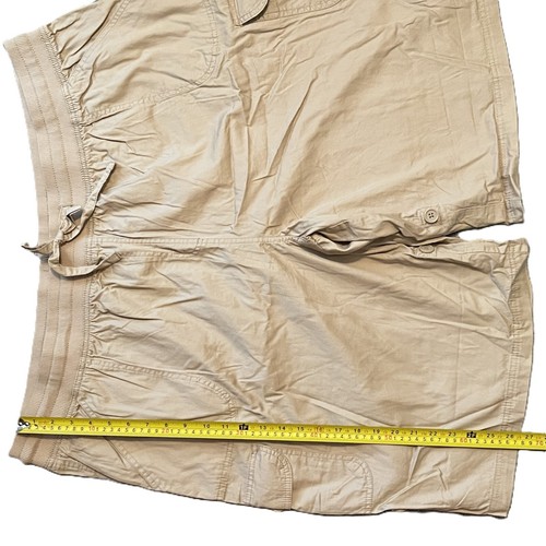 WOMAN WITHIN Womens CARGO SHORTS Plus Sz 28W NATURAL KHAKI Convertible Length - Picture 9 of 12