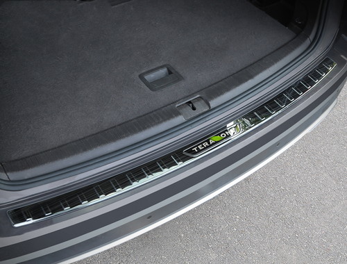 Black Rear Trunk Outsid Protector Guard Cover For VW Atlas Cross Sport 2020-2021 - Picture 3 of 3