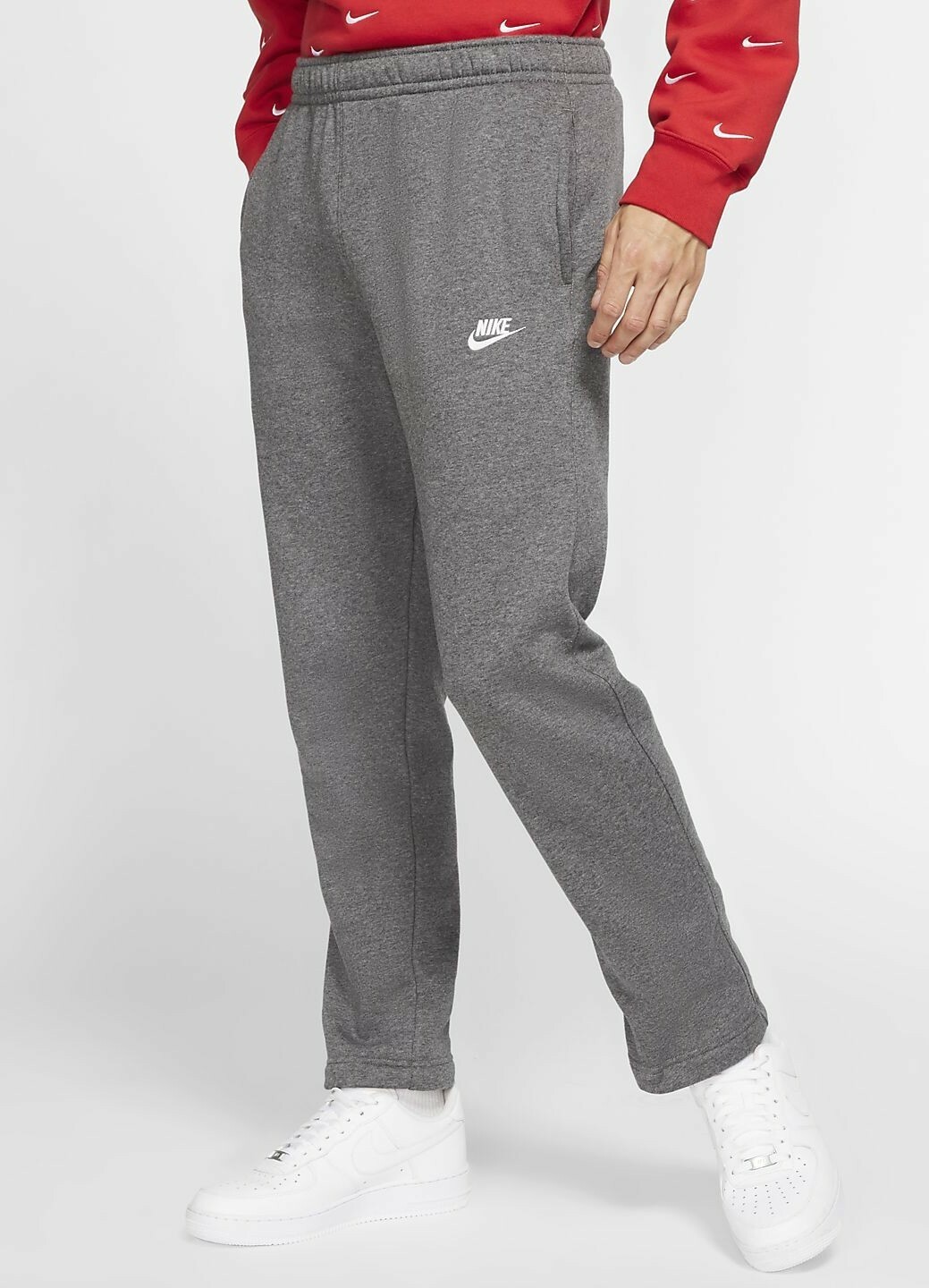 grey nike sweatpants open hem
