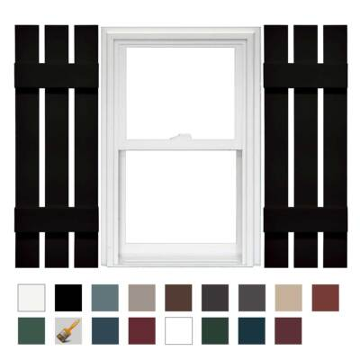 #ad Mid America 3 Board and Batten Spaced Vinyl Shutters 12 Inch Width 1 Pair I... $66.95