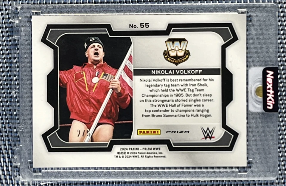 2024 Panini Prizm WWE Gold Pandora Prizm Nikolai Volkoff 55 USA Flag LOW POP /5. - Image 4 of 4
