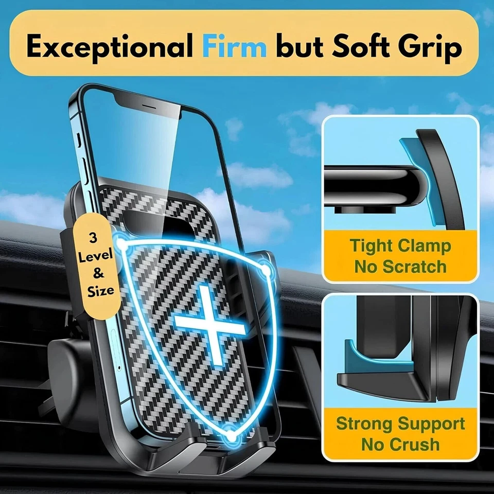 Windshield Suction Car Phone Holder Retractable Extendable Mount iPhone Samsung - Image 3 of 4