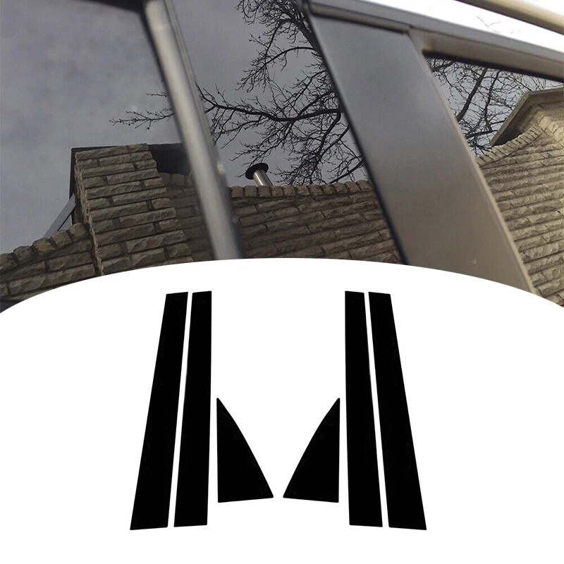 6 postes de pilar negros para puerta aptos para Chevy Equinox 2005-2009 2006 2007 2008 Foto 3 de 4