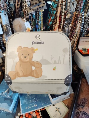 Steiff 10 Inch Jimmy Teddy Bear in Suitcase New With Tags