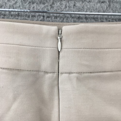 Banana Republic Pencil Skirt Womens 2P Petite Beige Flat Front Back Slit NEW - Picture 5 of 12