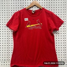Vintage 90s St Louis Cardinals Nike Center Swoosh Shirt Youth Large 17.5X23.5