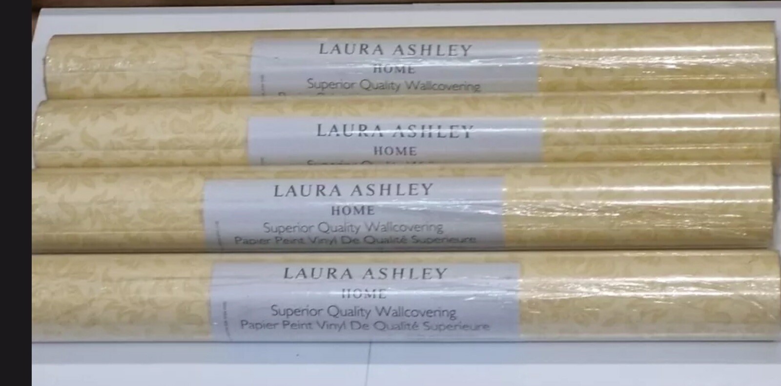 Laura Ashley Vintage Wallpaper Percy Gold Same Batch Rolls eBay