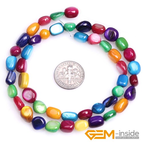 Colorful Shell MOP Chips Gemstone Loose Spacer Beads For Jewelry Making 15"& 34" - Foto 31 di 31