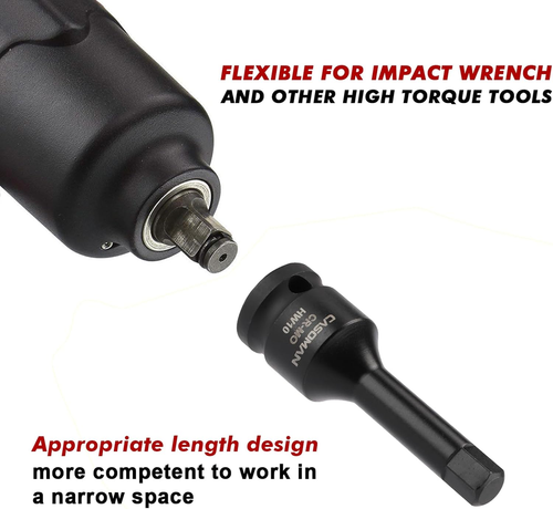 1 2 Drive Master Impact Hex Bit Set 20 Piece Hex Driver Socket Set Allen Bit - Picture 6 of 12