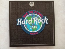 Hard Rock Cafe Dallas iron on Jacket patch Classic Globe Earth Day Logo