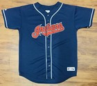 Rare Blue Vintage Majestic Mlb Cleveland Indians Guardians Jersey Size Youth Xl