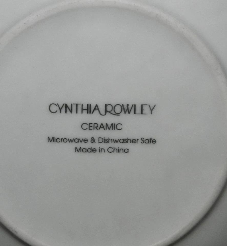 Juego de 3 platos cuadrados de pan de cachemira blanca y negra Cynthia Rowley Foto 2 de 2