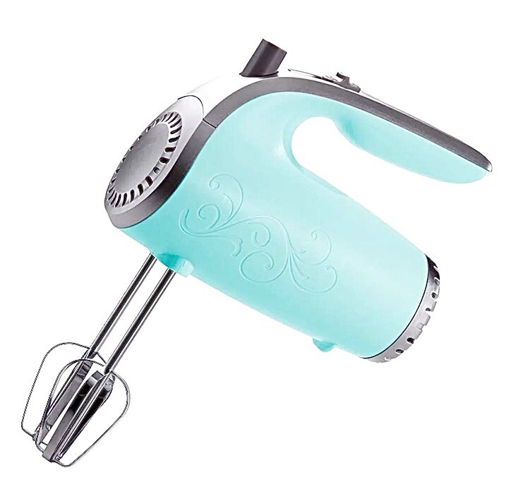 Brentwood HM-48BL Lightweight 5-Speed Electric Hand Mixer, Cake Mixer, Blue Nib