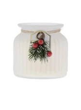 MAINSTAY NEW "FRESH BAKED COOKIES" FROSTED CREAM JAR CANDLE;GLASS;17.4 OZ;2-WICK
