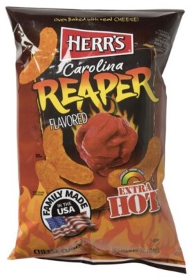 5 x Herr's Carolina Reaper Flavored Extra Hot Cheese Curls (170 g. USA)