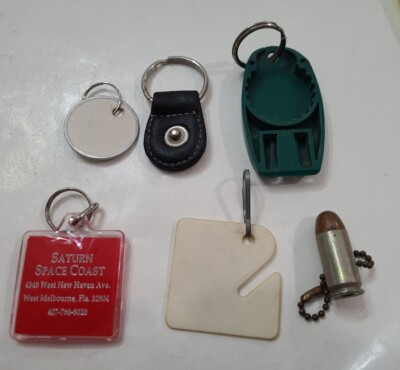 Vintage #1 Advertising Keychain Multi-Color Key Rings Junk Drawer