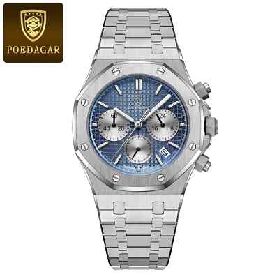 Herren Multifunktionale Datum Uhr Chronograph Leuchtend Quarz Design Armbanduhren