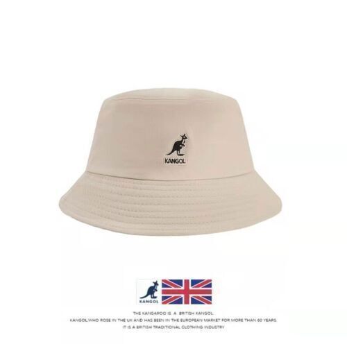 Classic Casual Kangol Washed Bucket Hat Men Women Cotton Flat Top Hats Headwear - Picture 5 of 9