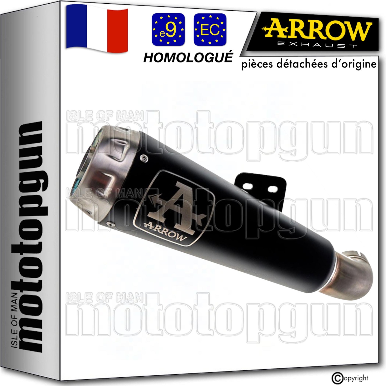 Pot d échappement Arrow Pro-Race noir homologué pour Suzuki GSX-S 750 de 2018