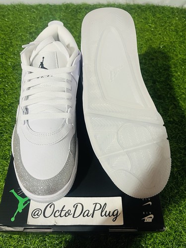 Nike Air Jordan 4 RM White Glitter Womens Sizes HQ3441-111 - Picture 3 of 5