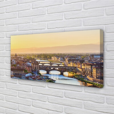 Tulup Leinwandbild 140x70 Wandkunst Italien Sonnenaufgang Panorama