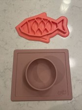 ezpz Mini Bowl Mauve Silicone Suction Bowl Built-in Placemat And Snack Tray Lot