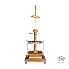 Vintage NORMAN PERRY Wood Book Press Library Table Lamp with Real Books