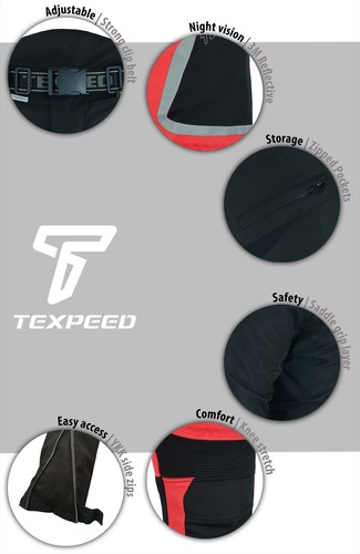 Motorcycle Trousers Textile Motorbike Waterproof With CE Protective Biker Armour - Picture 4 of 11