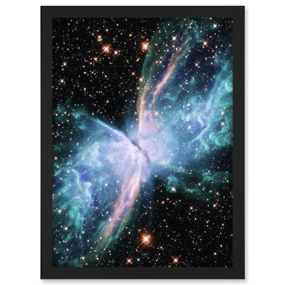 Hubble Space Telescope Image NGC 6302 The Butterfly Nebula Framed Art Print A3