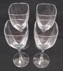 SET OF 4 MIKASA 8 3/8" PANACHE Clear Blown Glass Wine Glasses — photo 2