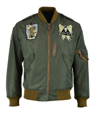 Herren USAF Army L-2 Fliegerjacke BLACKBIRD Piloten Bomber Jacke Armee grün NEU