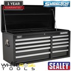 Sealey Topchest Superline Pro 10 Drawer Ball Bearing Slides Heavy-Duty Black