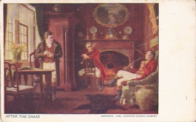American Journal Examiner - ''After the Chase'' - Fox Hunting  1906: NEWSPAPER ART