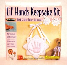 Milestones - LIL' Hands Keepsake Kit - Pink  Blue Paints Included   New/Sealed