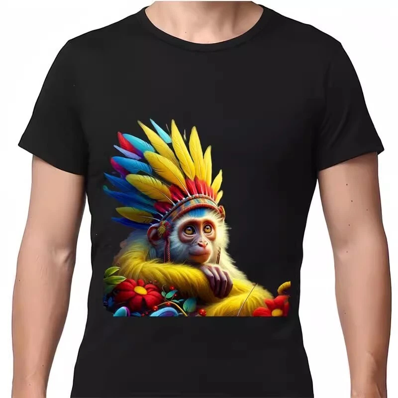 Divertida Camiseta Mono 3D Manga Corta Camisa Disfraz Juegos con disfraces Verano Prendas para el torso Camiseta Foto 3 de 3