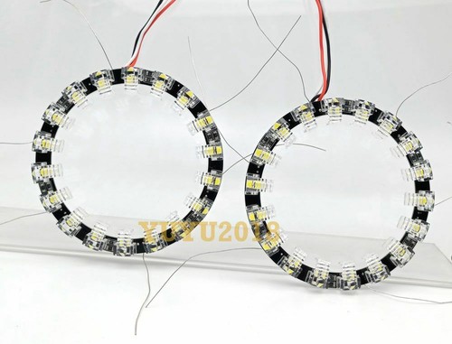 100 mm 3,94 pulgadas 2 piezas 5050 LED anillo halo loto ángel ojo faro niebla luz blanco - Imagen 4 de 12