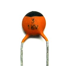 100pc Disc Ceramic Capacitor 3pF 1KV C  0.25pF NP0 Pitch 4.5mm RoHS Taiwan NPO 