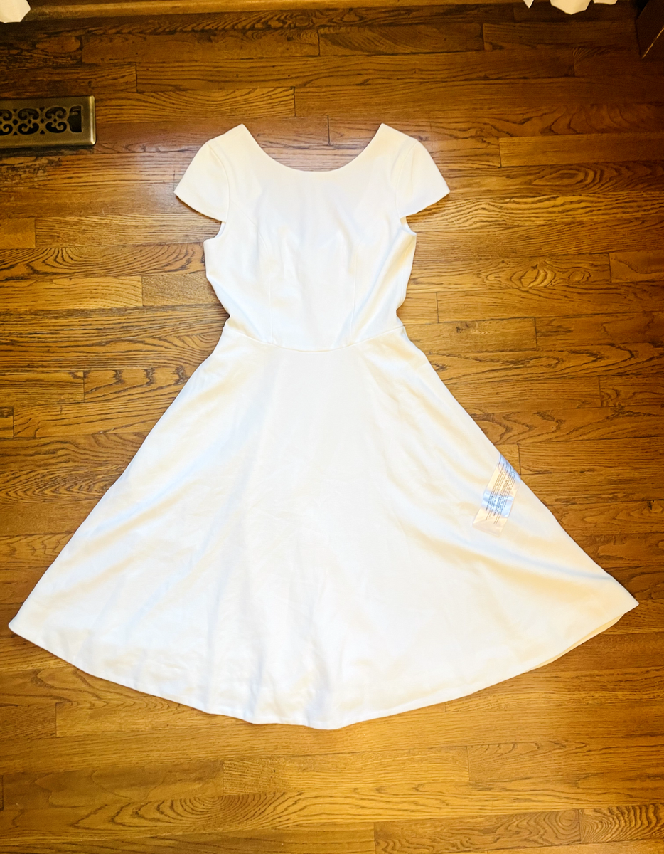Dress The Population Size S Livia Sophisticated Ivory Fit/Flare Dress $198  NEW | eBay