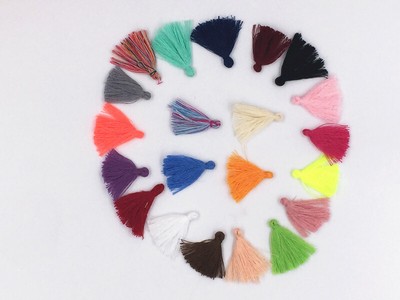 500pcs Variety colors Cotton Thread Tassel Charm Pendant Tassels Jewelry 3cm
