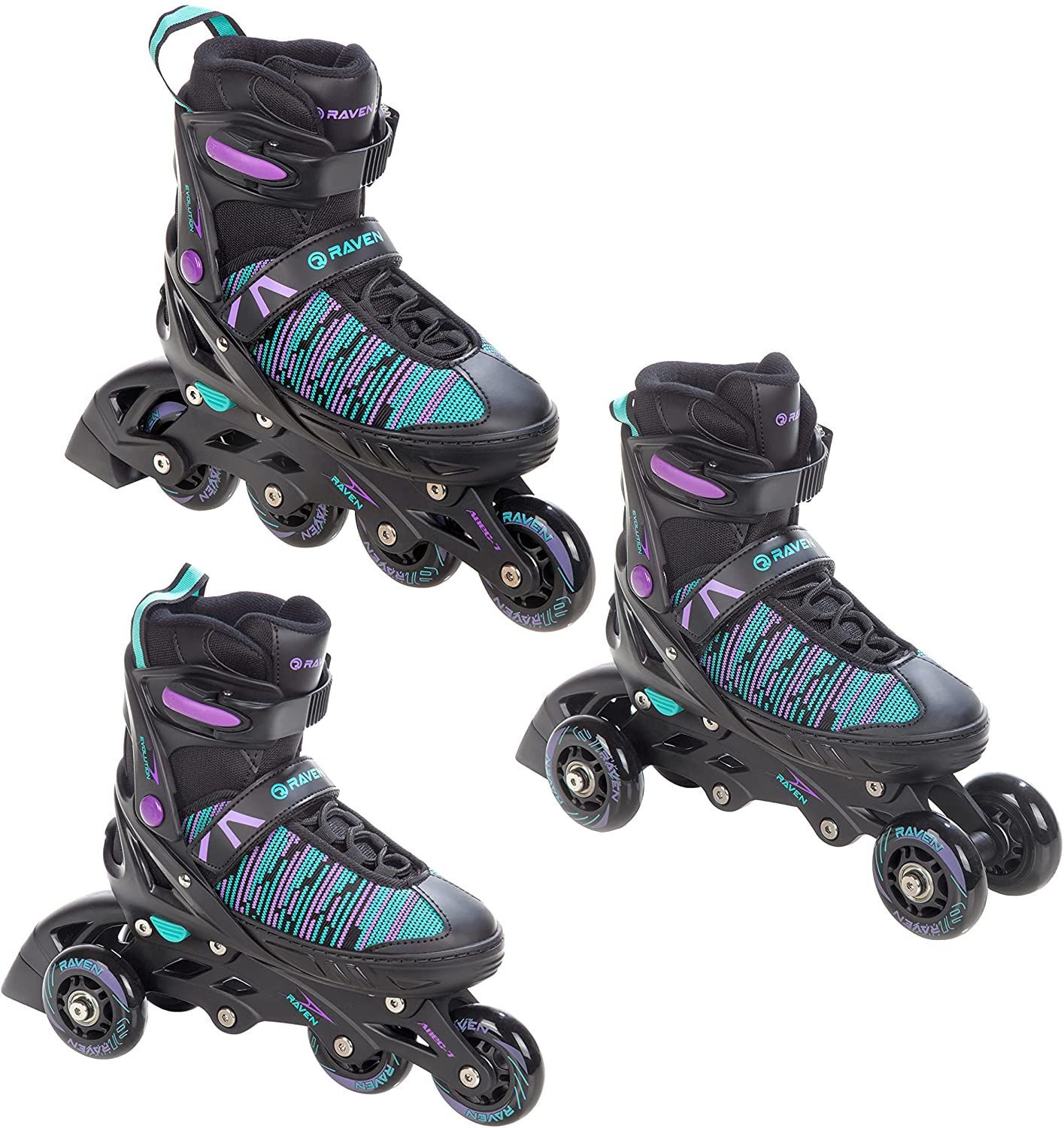 Roller en ligne Cande avec triskate modulable et patin à roulette taille réglable