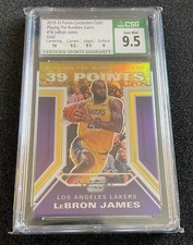 LEBRON JAMES 2019-20 Contenders Optic: Playing The Numbers Game Gold /10 CSG 9.5