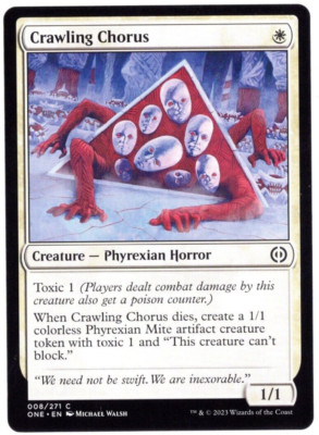 (x4) Crawling Chorus 008/271 Playset Non Foil Common All Will Be One MTG NM