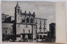 Cartolina Bari piazza Mercantile animata negozi caffè paesaggistica T14