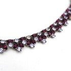 Crown Trifari Lavender Purple Rhinestone Choker Necklace & Earrings Set — photo 5