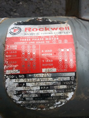 Delta Rockwell Baldor Motor 1hp 3 Phase 230 460v 3450 Rpm Ebay Delta Rockwell Baldor Motor 1hp 3 Phase 230 460v 3450 Rpm Ebay