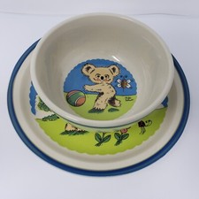 San Diego Zoo Plate  Bowl Kids Child 2 Piece Set