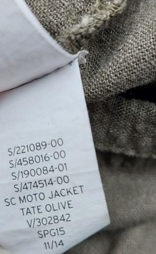 Gap Linen Blend SC Moto Jacket Size Medium Olive Green Tate 2014 - Picture 4 of 7