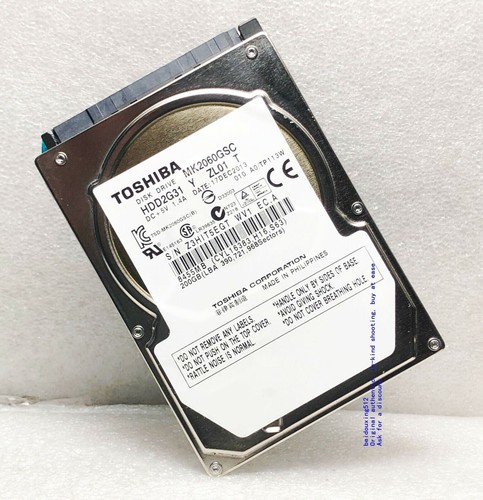 Toshiba 200GB 2.5" MK2060GSC Car Auto Navigation/Industrial Computer Hard Drive - Picture 3 of 4